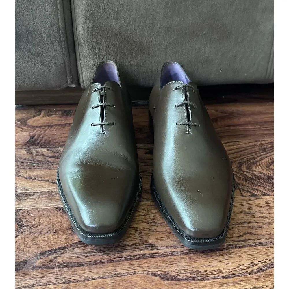 $3,100 NWOB Berluti Wholecut Oxfords Alessandro Brown Leather Size 7.5(41.5)